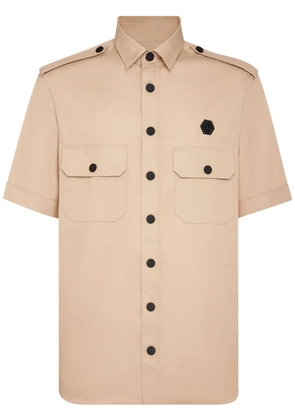 Philipp Plein Plein Gothic cotton military shirt - Neutrals