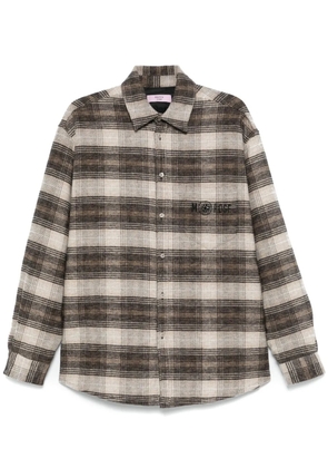 Martine Rose check-pattern overshirt - Brown