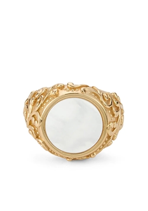 Emanuele Bicocchi arabesque engraved sovereign ring - Gold
