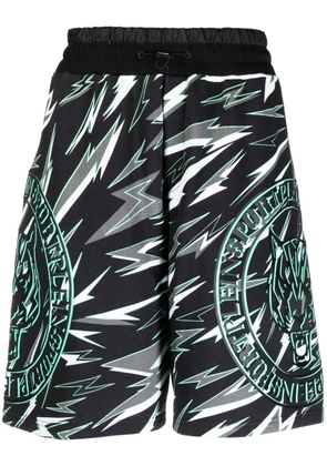 Plein Sport tiger-print jogging shorts - Black
