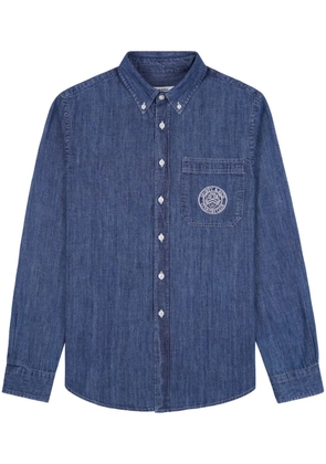 Sporty & Rich logo-embroidered denim shirt - Blue