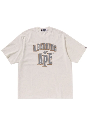 A BATHING APE® logo-print T-shirt - Neutrals