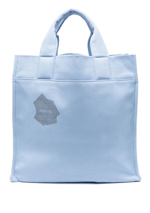 OBJECTS IV LIFE logo-print cotton tote bag - Blue