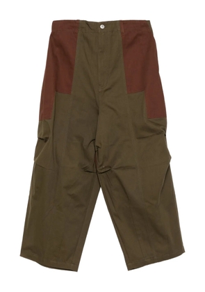 Perks And Mini contrast-panel trousers - Green