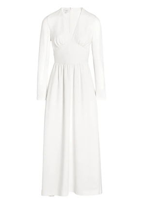 Giambattista Valli crepe V-neck dress - White