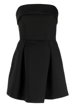 Amsale pleated mini dress - Black