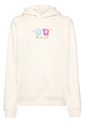 A BATHING APE® logo-embroidered hoodie - Neutrals