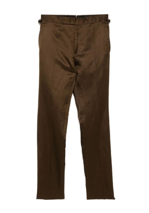 TOM FORD satin trousers - Brown