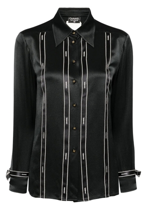 CHANEL Pre-Owned 1994 long sleeves shirt - Black