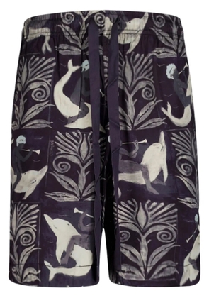COMMAS graphic-print shorts - Black