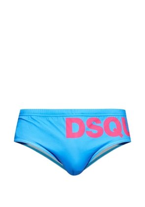 DSQUARED2 logo-print swimming trunks - Blue
