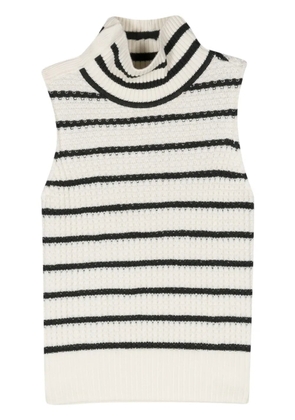 Forte Forte striped sleeveless blouse - Neutrals
