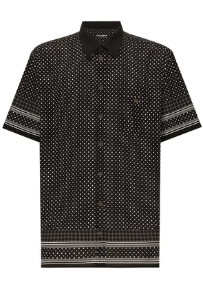 Dolce & Gabbana polka-dot silk shirt - Black