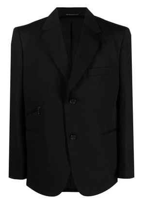 Yohji Yamamoto single-breasted wool blazer - Black
