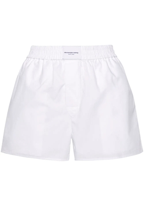 Alexander Wang logo-patch boxer shorts - White