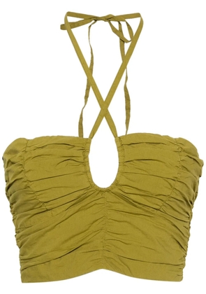 Forte Forte ruffled halterneck top - Green