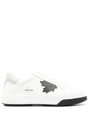 DSQUARED2 Bumper leather sneakers - White