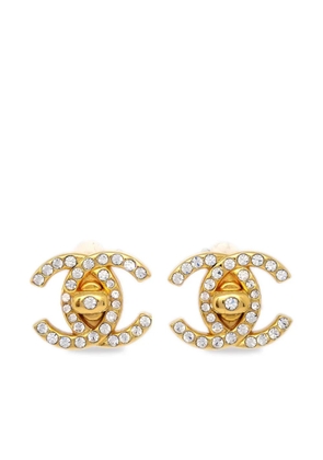 CHANEL Pre-Owned 1996 CC turnlock clip-on earrings - Gold