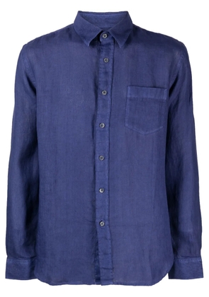 120% Lino button-up linen shirt - Blue
