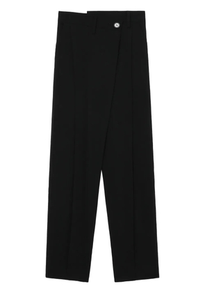 Enföld high-waisted straight-leg wool trousers - Black