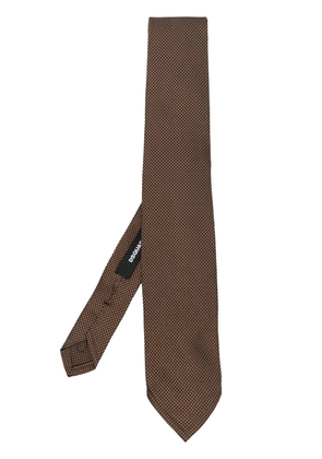DSQUARED2 silk-jacquard tie - Brown