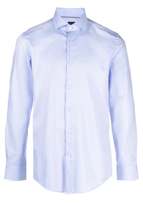 BOSS spread-collar long-sleeve shirt - Blue