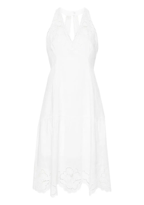 TWINSET guipure-detail midi dress - White