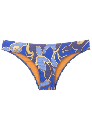 Lygia & Nanny graphic-print bandeau bikini - Blue
