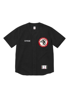 Supreme x 40 Acres twill 'SS25 - Black' baseball jersey