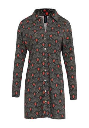 Lygia & Nanny Meline floral-print long shirt - Grey