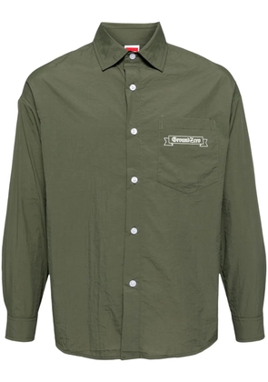Ground Zero logo long-sleeve shirt - Green