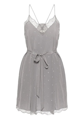 Zadig&Voltaire Ristyz rhinestone-embellished mini dress - Grey