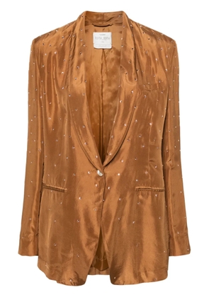Forte Forte Crystal-embellished silk blazer - Brown