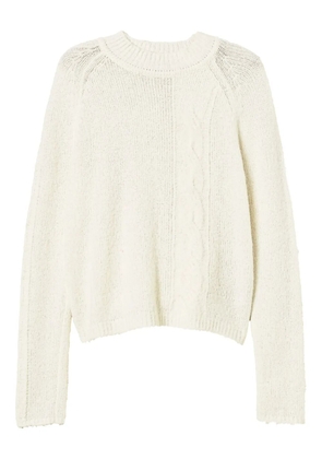 TWINSET turtleneck cable-knit sweater - White