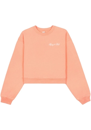 Sporty & Rich logo-print cotton sweatshirt - Orange