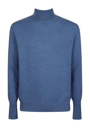 Ballantyne roll-neck jumper - Blue