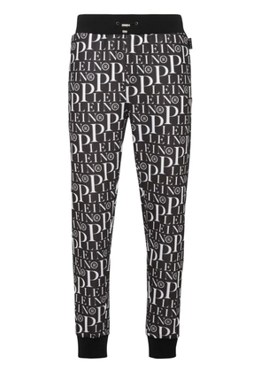 Philipp Plein all-over logo-print track pants - Black
