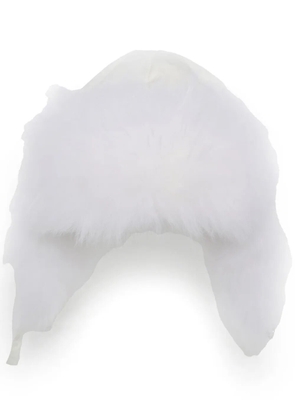 Yves Salomon technical cashmere ushanka hat - White