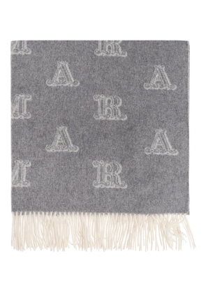 Max Mara monogram logo-pattern scarf - Grey