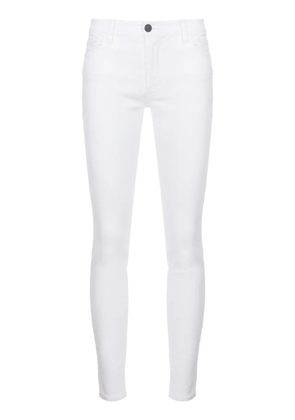 Armani Exchange low-rise stretch-cotton skinny jeans - White