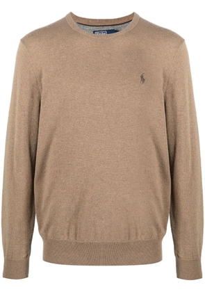 Polo Ralph Lauren Polo Pony-embroidered wool jumper - Brown