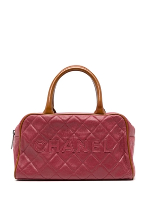 CHANEL Pre-Owned 2000-2002 Bowler diamond-quilted handbag - Pink