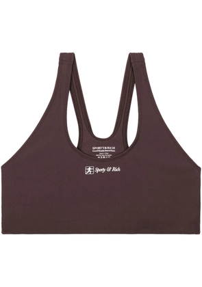 Sporty & Rich Runner Script sports bra - Brown