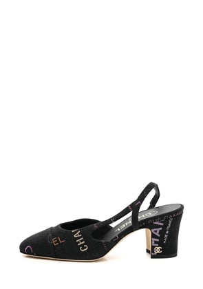 CHANEL Pre-Owned slingback denim pumps - Black