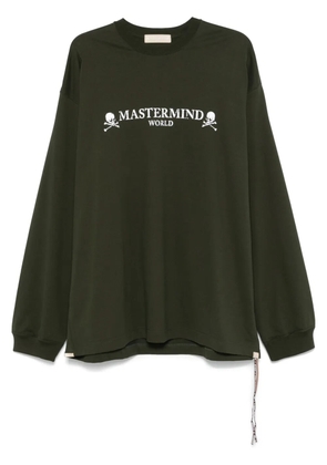 Mastermind World logo-print long-sleeve T-shirt - Green
