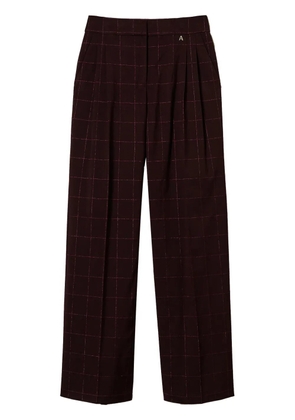 TWINSET check pattern palazzo trousers - Purple