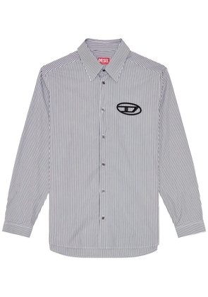 Diesel S-Simply-E striped cotton shirt - Black