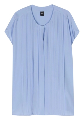 BOSS Berita pintuck-detail blouse - Blue