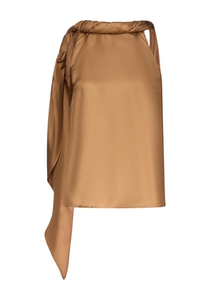 LouLou de Saison Wilma twisted-collar blouse - Brown