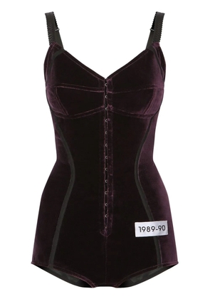 Dolce & Gabbana KIM DOLCE&GABBANA velvet bodysuit - Red